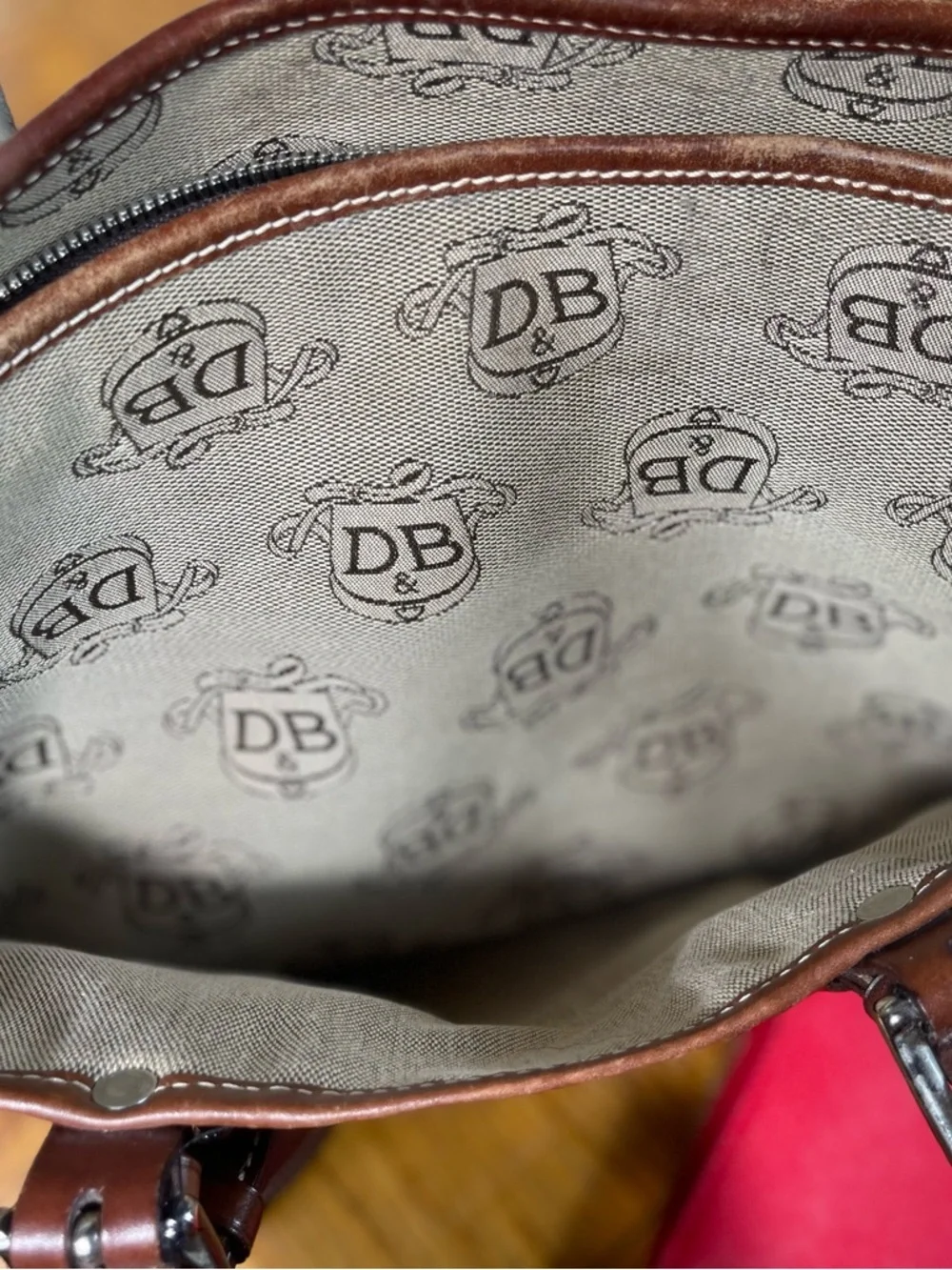 Dooney & Bourke Brown  work office Executive Satchel Signature Logo Canvas bag